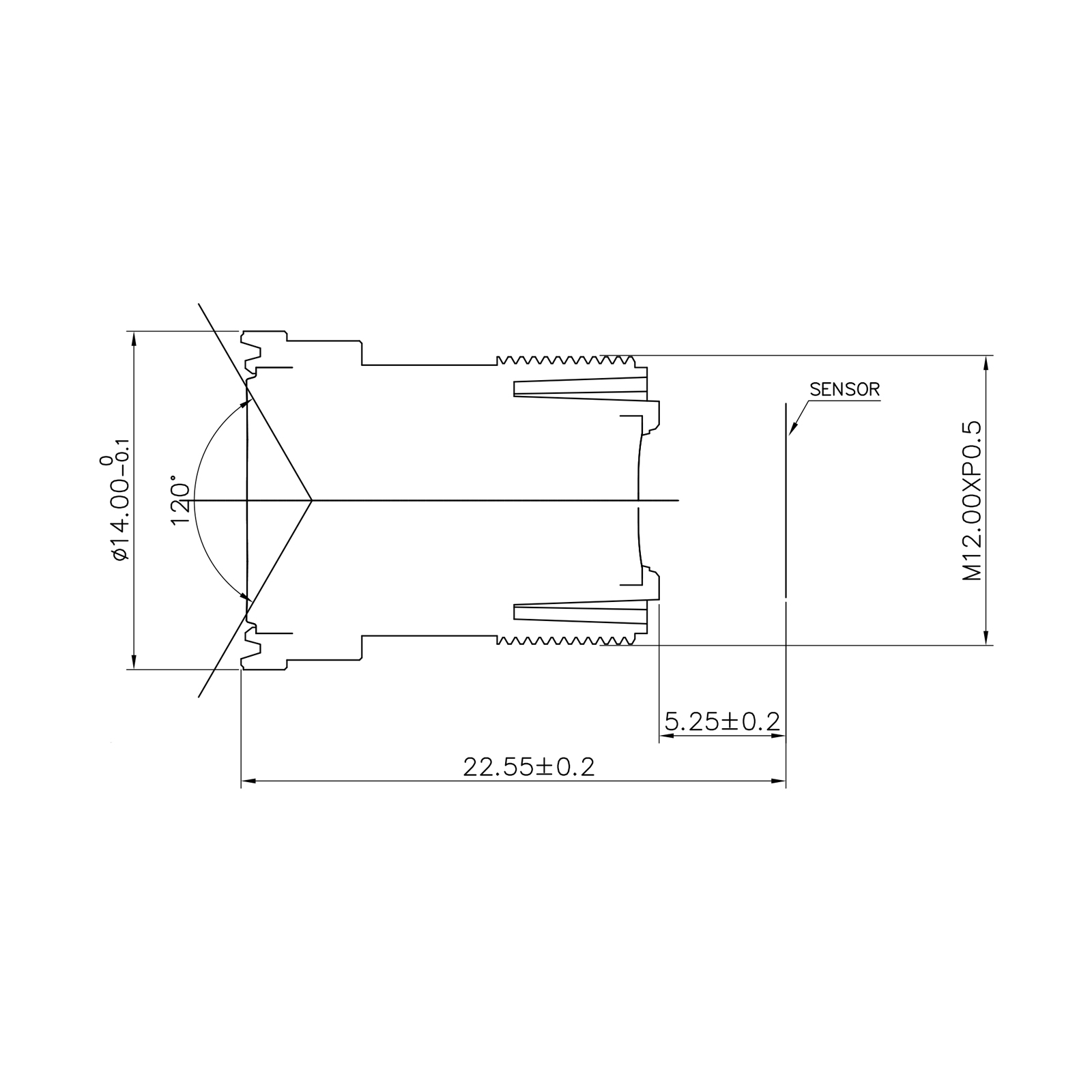 M12 Lenses 1/2.7″106 Degree 3.97MM Focal Length Camera Lenses