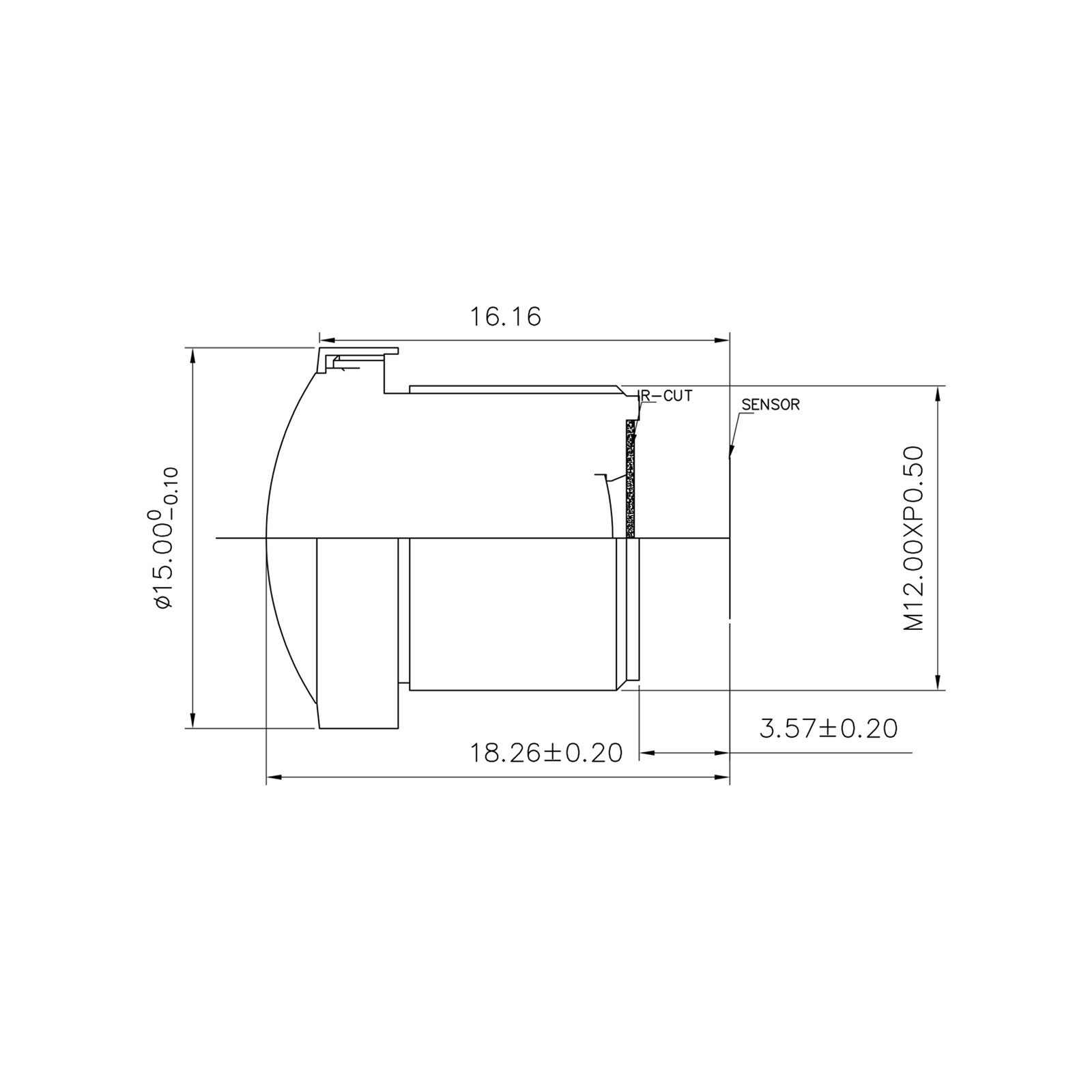 M12 Lens 1:3″182 Degree Ultra Wide Angle Large Aperture Camera Lenses